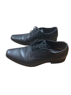 Calvin Klein Size 8 Men's Black Leather Lace Up Dress Shoes